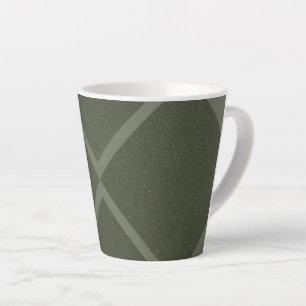 Elegante Cross-Curve Latte Mok in Dark Moss Green