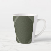 Elegante Cross-Curve Latte Mok in Dark Moss Green (Rechts)