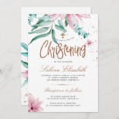 Elegante cross waterverf bloemendoop kaart (Voorkant / Achterkant)