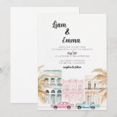 Elegante Cuba Havana bruiloft uitnodiging (Voorkant / Achterkant)