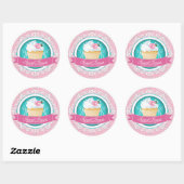 Elegante Cupcake Bakery Box Stickers (Vel)