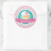 Elegante Cupcake Bakery Box Stickers (Tas)