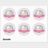 Elegante Cupcake Bakery Box Stickers (Vel)