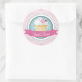 Elegante Cupcake Bakery Box Stickers (Tas)