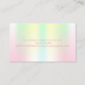 Elegante cupcake, bakkerij gereedschap Bloemen Hol Visitekaartje (Achterkant)