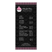 Elegante Cupcake Bakkerij Menu Prijslijst (Voorkant)