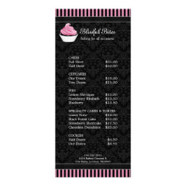 Elegante Cupcake Bakkerij Menu Prijslijst