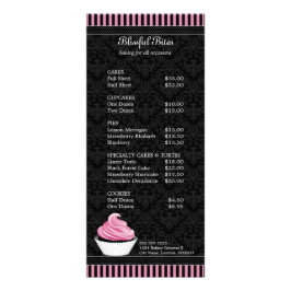 Elegante Cupcake Bakkerij Rack Kaarten Reclamekaart