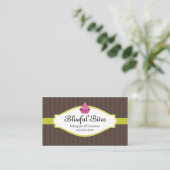 Elegante Cupcake Bakkerij Visitekaartje (Staand voorkant)