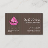 Elegante Cupcake Bakkerij Visitekaartje (Achterkant)