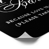 Elegante Cupcake Bar Witte Kalligrafie | Chique ta Poster (Hoek)