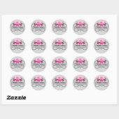 Elegante Cupcake en Cake Poppen Bakkerij Box Seals Ronde Sticker (Vel)
