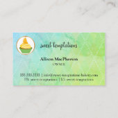 Elegante Cupcake & Gold Scroll Bakery Visitekaartje (Achterkant)