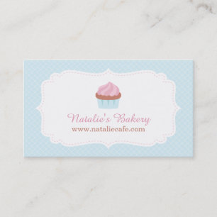 Elegante Cupcake Patisserie Bakker Zakelijke Kaart Visitekaartje