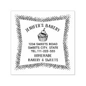  elegante cupcake zelfgemaakte bakkerij  zelfinktende stempel (Design)