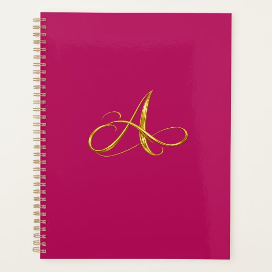 Elegante Cursieve 'A' Planners Hoes (Voorkant)