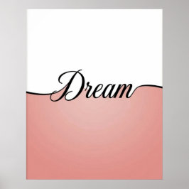 Elegante Cursieve Droom Minimalistische Muurprint Poster