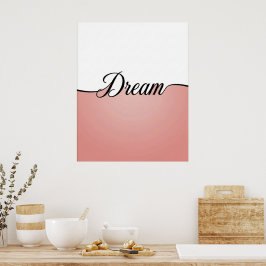 Elegante Cursieve Droom Minimalistische Muurprint Poster