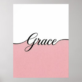 Elegante Cursieve Genade Minimalistische Muurprint Poster