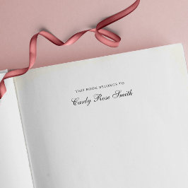 Elegante Cursieve Klassieker Dit Boek Is Van Zelfinktende Stempel