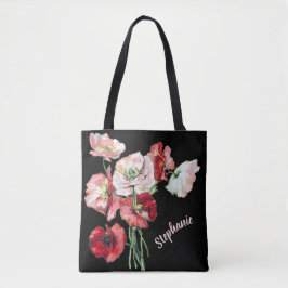 Elegante Cursieve Lettertype Naam Waterverf Kunst  Tote Bag