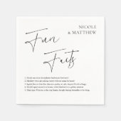 Elegante Cursieve Leuke Feiten Gepersonaliseerde B Servet (Voorkant)