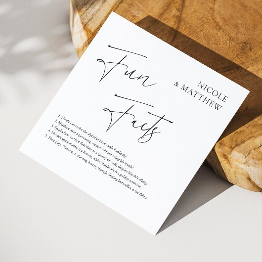 Elegante Cursieve Leuke Feiten Gepersonaliseerde B Servet