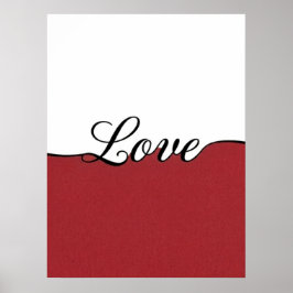Elegante Cursieve Liefde Minimalistische Muurprint Poster
