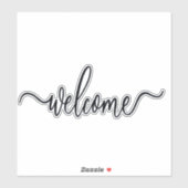 Elegante cursieve welkomsttekst sticker (Vel)