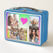 Elegante Custom 10-foto Roze Paarse Harten Regenbo (Voorkant)