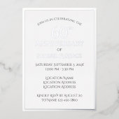 Elegante Custom 60th Wedding Jubileum Party Folie Uitnodiging (Voorkant)