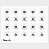 Elegante Custom Afstuderen Envelope Seals Ronde Sticker (Vel)