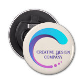 Elegante Custom Bedrijf Naam Bedrijf Favoriet Gift Button Flesopener (Voorkant)