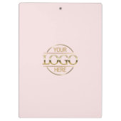 Elegante Custom Blush Pink Company Zakelijke Logo Klembord (Achterkant)
