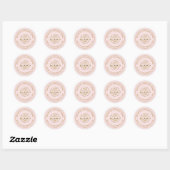 Elegante Custom Business Logo Promotional Blush Pi Ronde Sticker (Vel)