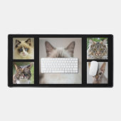 Elegante Custom Cat foto's op zwart Bureaumat (Keyboard & Muis)
