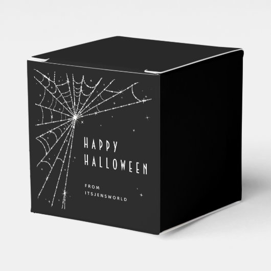 Elegante Custom Color Spider Web Halloween Bedankdoosjes (Voorkant Zijde)