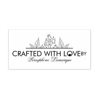Elegante Custom Crafted met Love Self Inking Stamp Zelfinktende Stempel