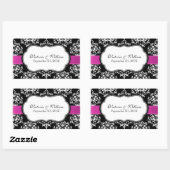Elegante Custom Damask Bruiloft Sticker (Vel)