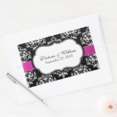 Elegante Custom Damask Bruiloft Sticker (Envelop)