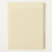 Elegante Custom Damask Geel Bloemen Gouden Kant Planner (Achterkant)