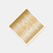 Elegante Custom Faux Gold 50ste bruiloft Jubileum Servet (Hoek)