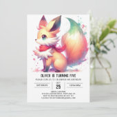 Elegante Custom Fox Verjaardag Kaart (Staand voorkant)