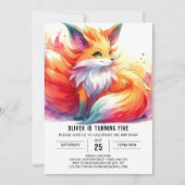 Elegante Custom Fox Verjaardag Kaart (Voorkant)