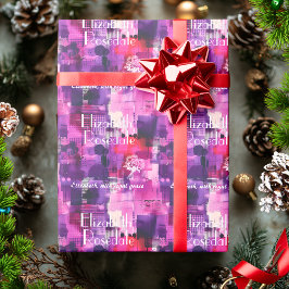 Elegante Custom Gift Wrap met Paarse Monochrom Cadeaupapier