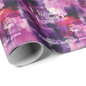 Elegante Custom Gift Wrap met Paarse Monochrom Cadeaupapier (Rol Hoek)