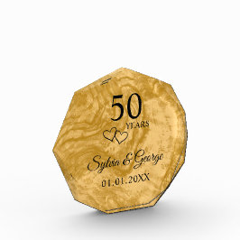 Elegante Custom Golden 50e Jubileum Keepsake Fotoblokken