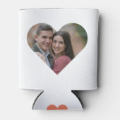 Elegante Custom Heart Photo Wedding Blikjeskoeler (Voorkant)
