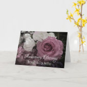 Elegante custom paar Jubileum kaart (Gele Bloem)