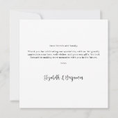 Elegante Custom Passen getrouwd 4 Photo Collage We Bedankkaart (Achterkant)